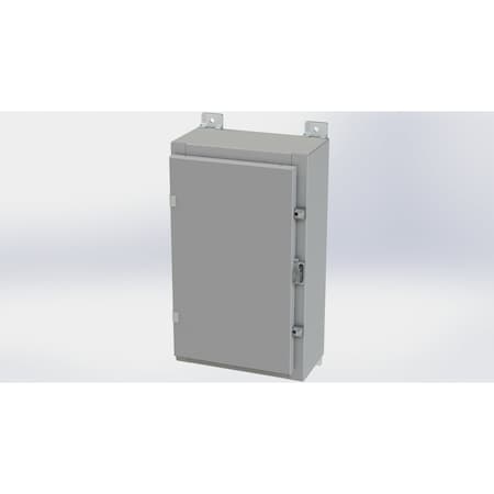 Saginaw Control & Engineering Clamps with Padlock Hasp Electrical Enclosures, 20 in H, 6 in D, 12 in W, NEMA 4, Carbon Steel SCE-20H1206LP